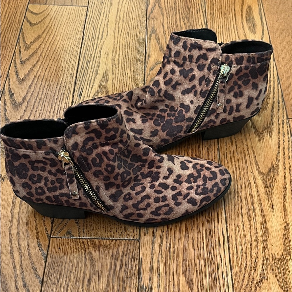 Leopard Print Ankle Boots